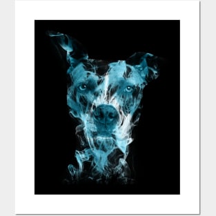 Staffie in the Smoke // Bilcos Designs T-Shirt Posters and Art